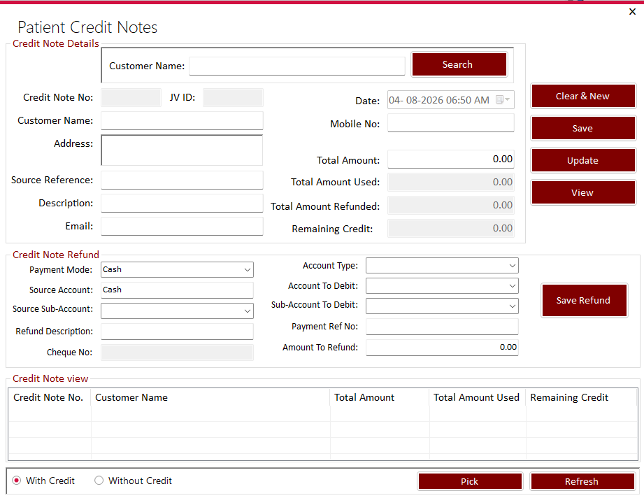 Credit Account Management