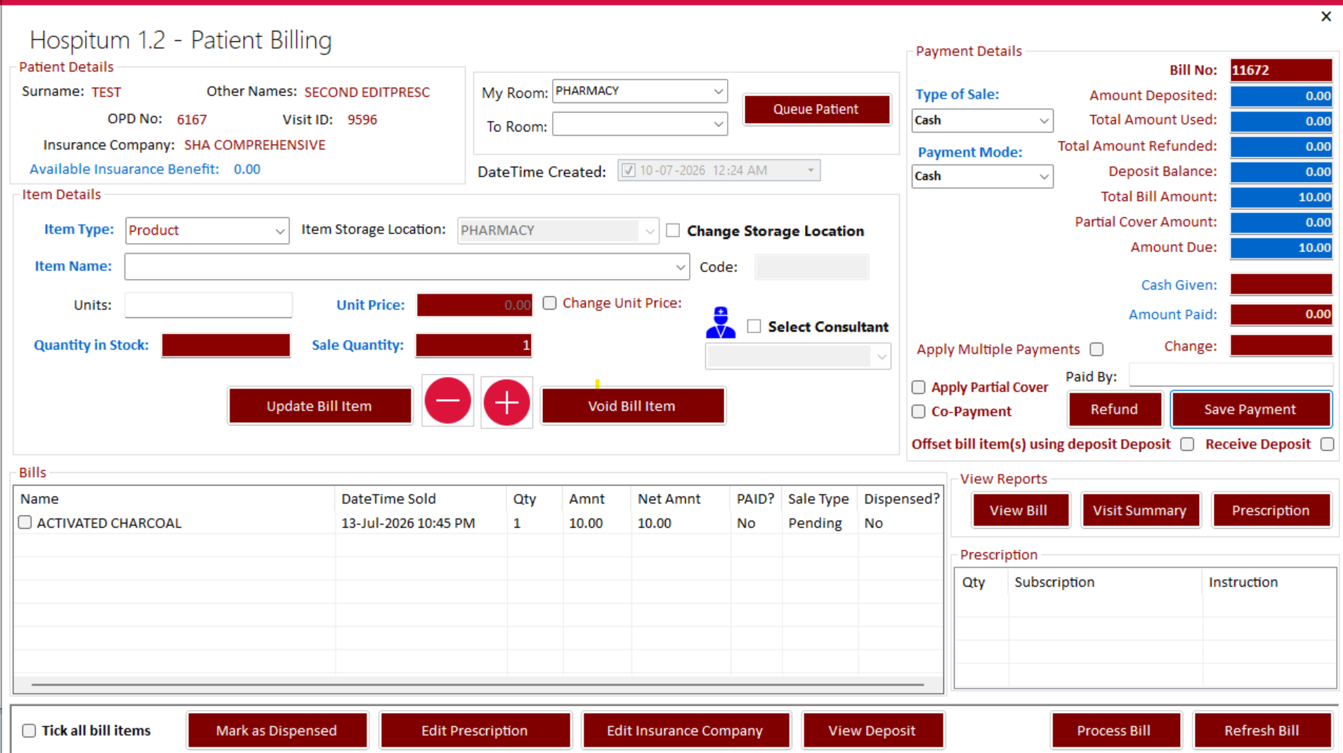 Pharmacy Billing